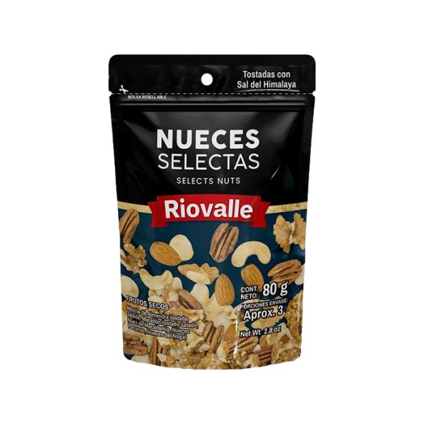 RIOVALLE MIX NUECES RIOVALLE 80G ALMEN/NUEZ/MARAN