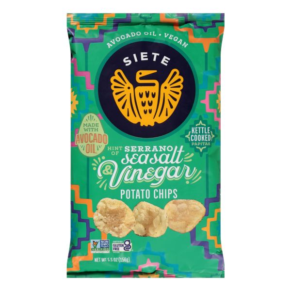 SIETE CHIPS POTATO SEA SALT VINAGER 5.5 OZ