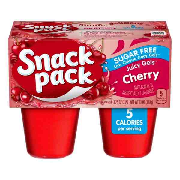 SNACK PACK JUICY GELS CHERRY SUGAR FREE 13oz 4 pk