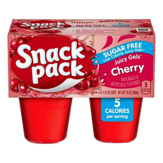 SNACK PACK JUICY GELS CHERRY SUGAR FREE 13oz 4 pk