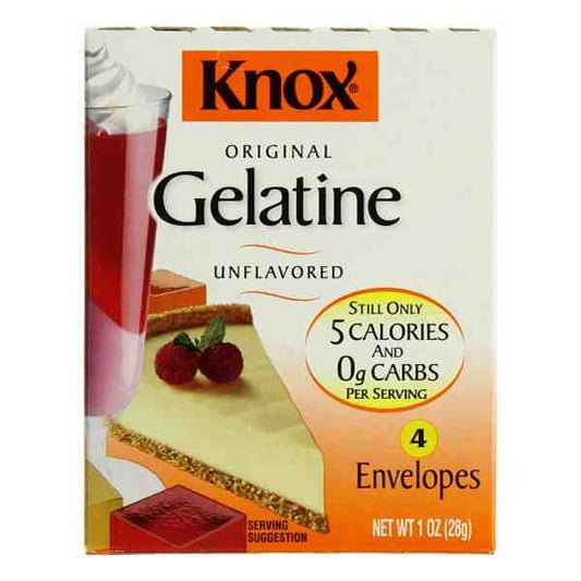 KNOX UNFLAVORED GELATINE 4 ENVELOPES 1oz
