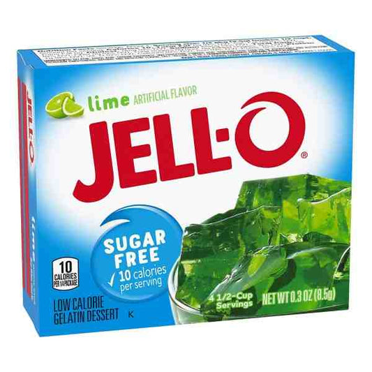 JELLO GELATIN LIME SUGAR FREE 3oz