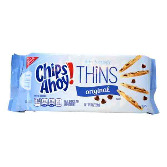 NABISCO CHIPS AHOY THINS ORIGINAL CHOCOLATE COOKIES 7oz