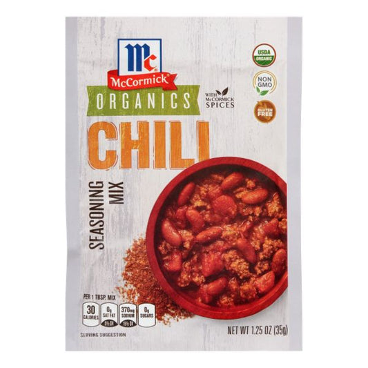 MC CORMICK ORGANICS CHILI MIX SEASONING 1.25 oz