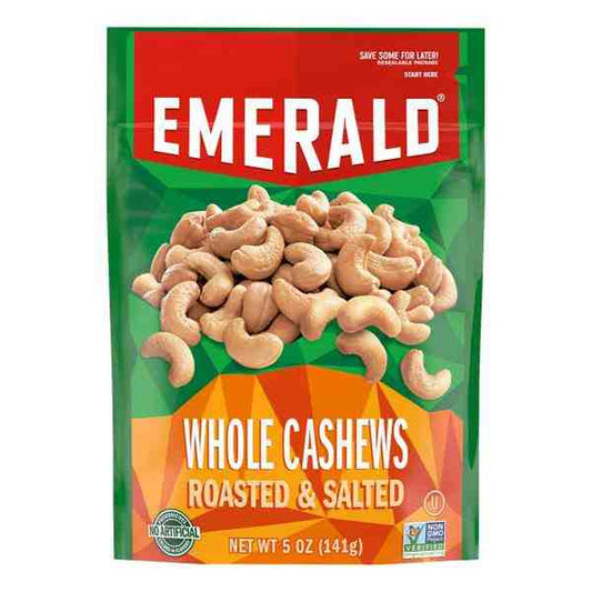 EMERALD WHOLE CASHEWS ROASTED 5oz