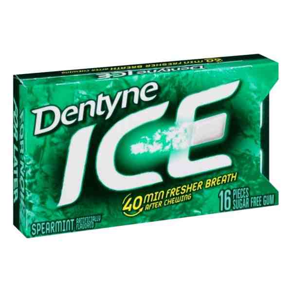 DENTYNE ICE SPEARMINT SUGAR FREE GUM 16ct