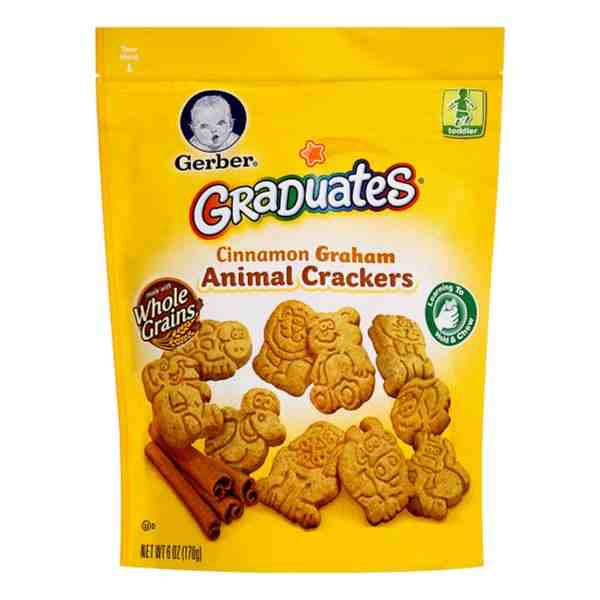 GERBER GRADUATES ANIMAL CRACKERS 4X6oz