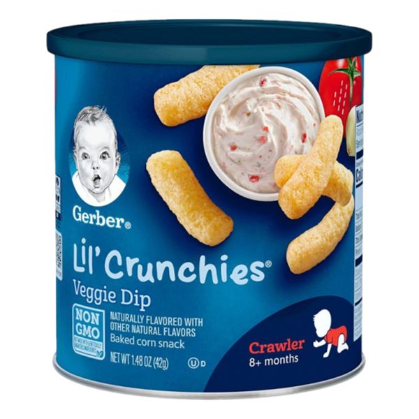 GERBER SNACKS FOR BABY CRAWLER LIL CRUNCHIES VEGGIE DIP 1.48 oz