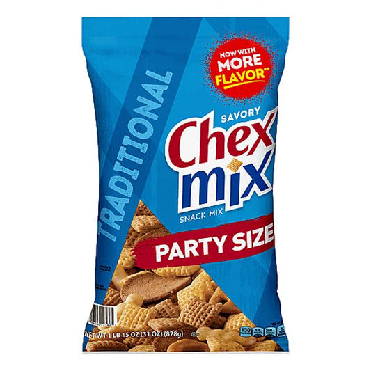 CHEX MIX  SAVORY TRADITIONAL MIX PARTY 31 OZ