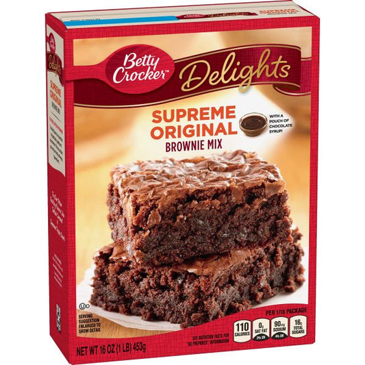 BETTY CROCKER SUPREME  BROWNIE MIX 16oz