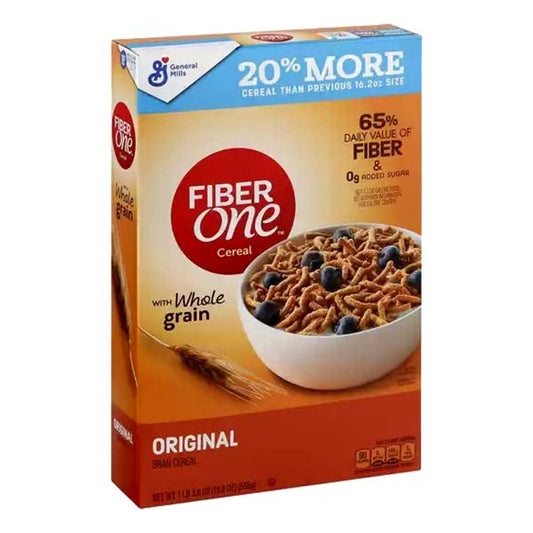 GM FIBER ONE CEREAL WHOLE GRAIN  19.6oz