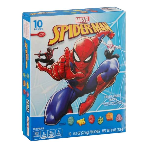 BETTY  CROCKERSPIDERMAN FRUITY SNACK 8 oz