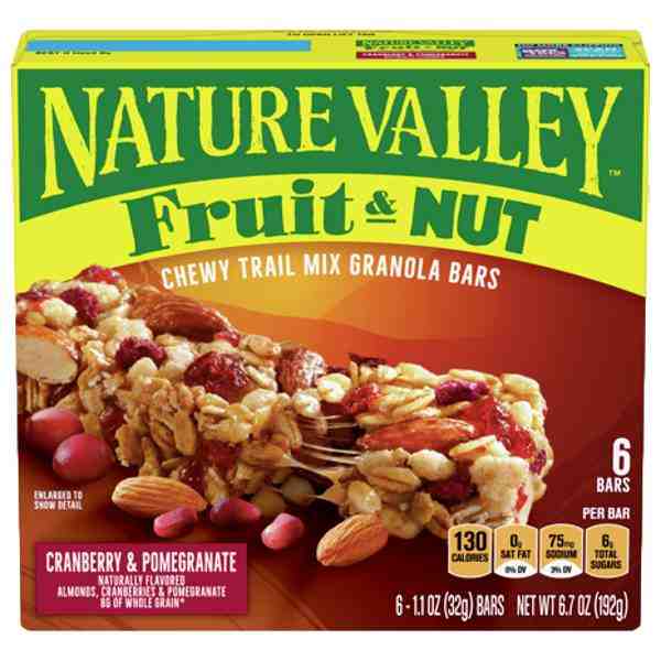 NAT VAL CRANBERRY&POM GRANOLA BARS 6.7oz