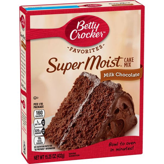 BETTY CROCKER MILK CHOCOLATE CAKE MIX 13.25oz