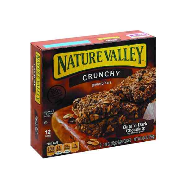 NATURE VALLEY CRUNCHY OATS & DARK CHOCOLATE BARS 8.94oz