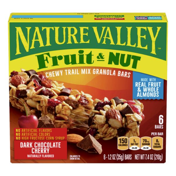 NATURE VALLEY FRUIT & NUT DARK CHOCOLATE CHERRY BARS 7.4oz