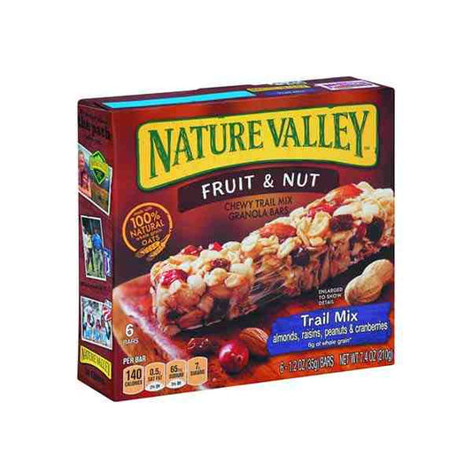NATURE VALLEY FRUIT & NUT TRAIL MIX GRANOLA BARS 7.4oz