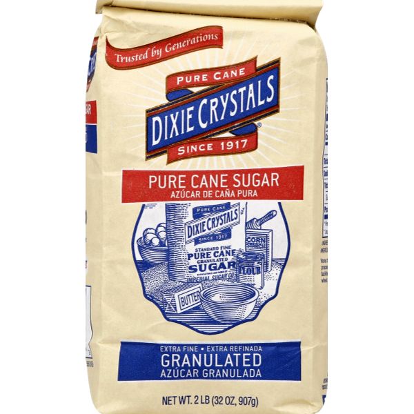 DIXIE CRYSTALS GRANULATED PURE CANE SUGAR 2LB