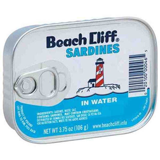 BEACHCLIFF SARDINES WATER 3.75oz