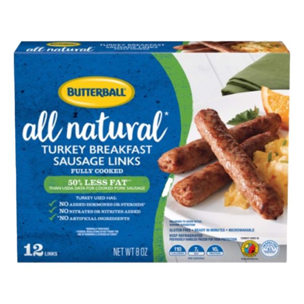 BUTTERBALL TURKEY SAUSAGE LINKS 8oz