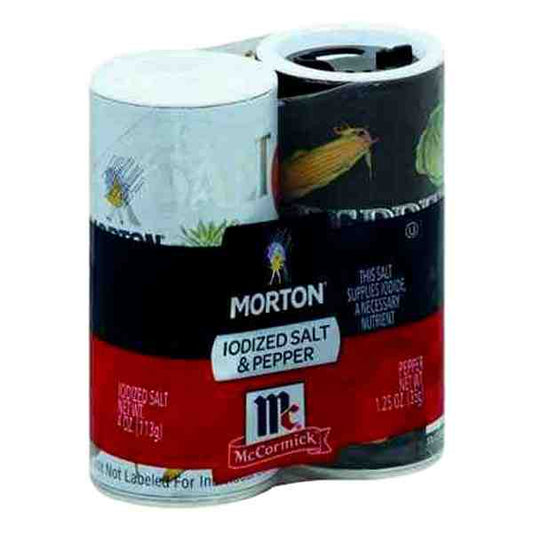 MORTON IODIZED SALT & PEPPER 5.25oz