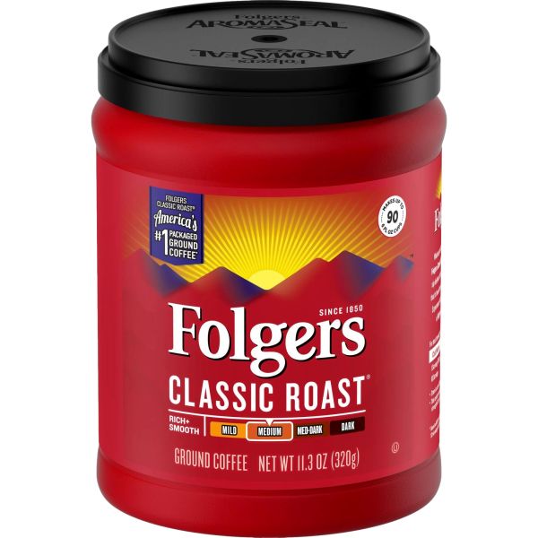 FOLGERS CLASSIC ROASTED MED GROUND 9.6 oz