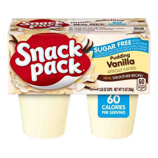 SNACK PACK VANILLA SUGAR FREE 4pk 13oz