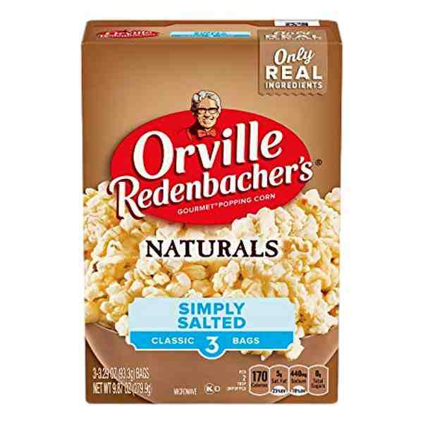 ORVILLE NATURAL SIMPLY SALTED POPCORN 3pk