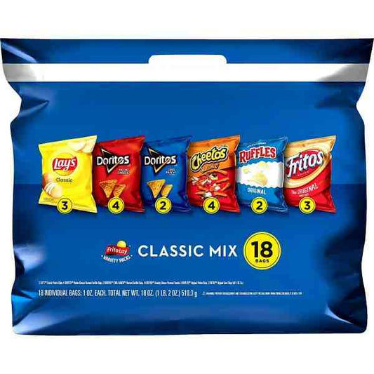 LAYS VARIETY SNACK CLASSIC MIX 24pc