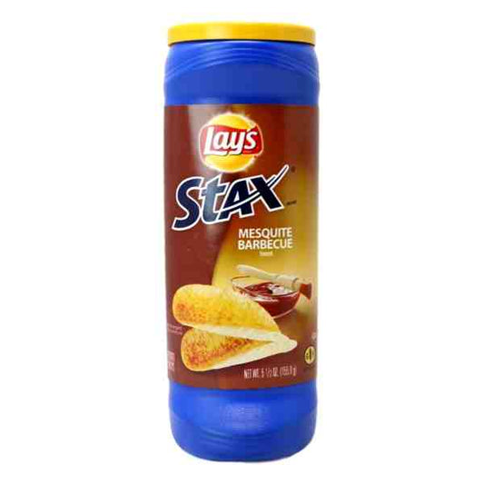 LAYS STAX MESQUITE BARBECUE CHIPS 5.5oz