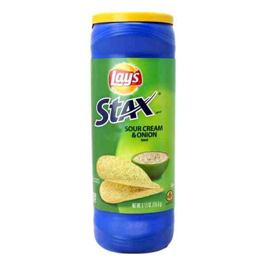 LAYS STAX SOUR CREAM & ONION CHIPS 5.5oz