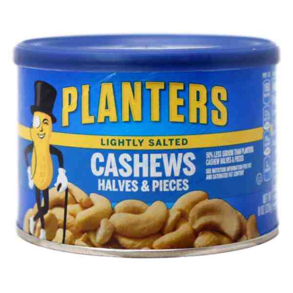 PLANTERS CASHEWS HALVES & PIECES LIGHTLY SALTED 8oz