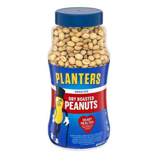 PLANTERS DRY ROASTED PEANUTS UNSALTED 16oz