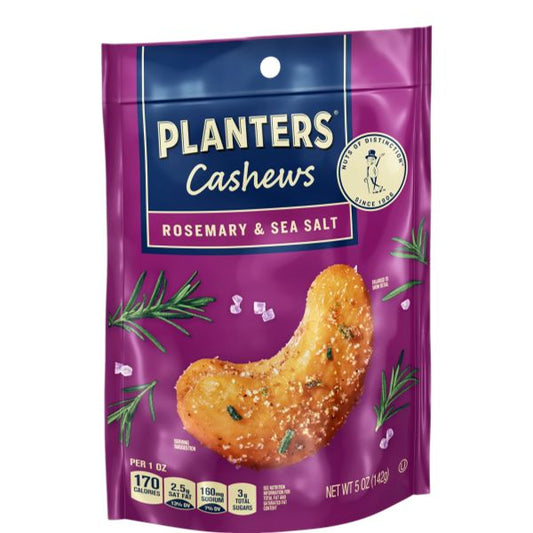 PLANTERS CASHEW ROSMARY SEA SALT 5 OZ