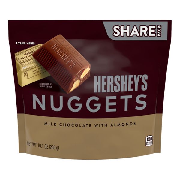 HERSHEYS NUGGETS MILK CHOCO  ALMOND 10.1oz