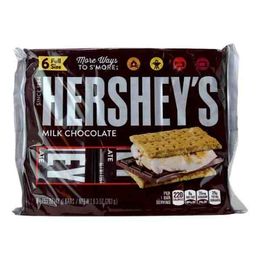 HERSHEYS MILK CHOCOLATE BARS 6PK