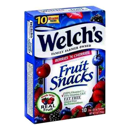 WELCHS BERRY CHERRY FRUIT SNACK 9oz
