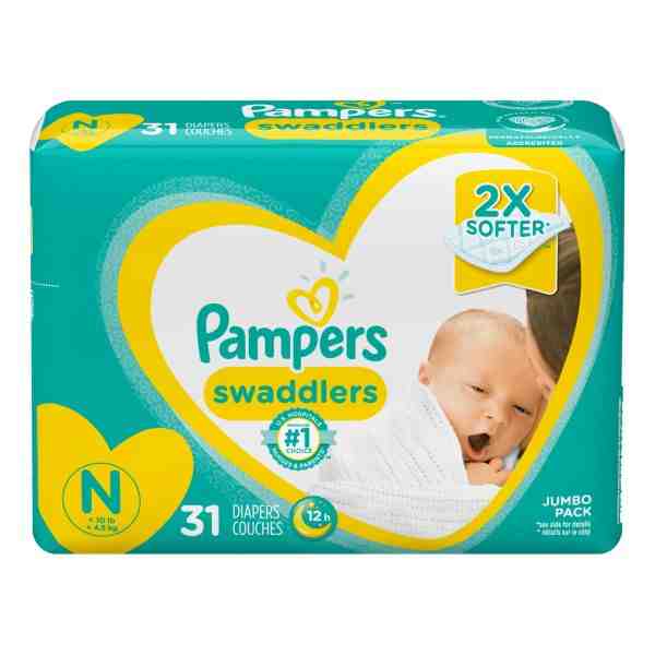PAMPERS SWADDLERS NEWBORN S0 31ct