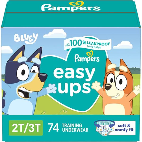 PAMPERS EASY UPS SUPER BOY 2T- 3T 74ct