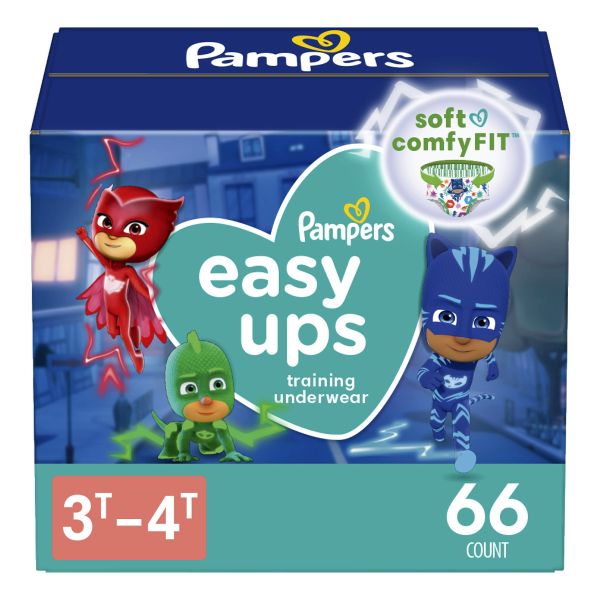 PAMPERS EASY UPS SUPER BOY 3T- 4T 66ct