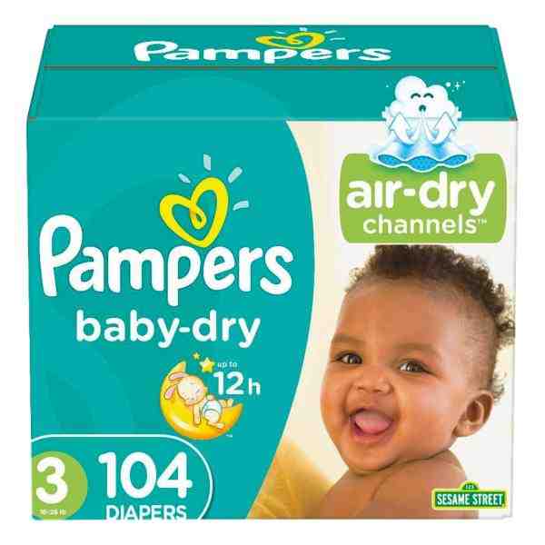 PAMPERS BABY DRY SIZE 3 104ct