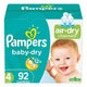 PAMPERS BABY DRY SIZE 4 92ct