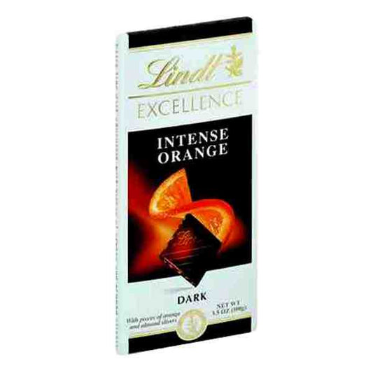 LINDT BAR INTENSE ORANGE DARK CHOCOLATE 3.5oz