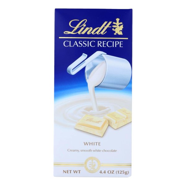 LINDT CLASSIC WHITE RECIPE BAR 4.4oz
