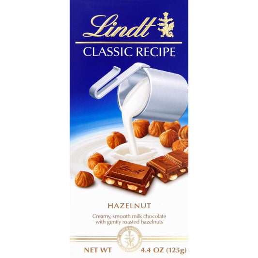 LINDT BAR CLASSIC RECIPE HAZELNUT 4.4oz