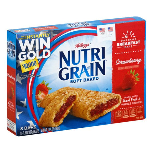 KELLOGS NUTRI GRAIN STRAWBERRY BARS 10.4oz
