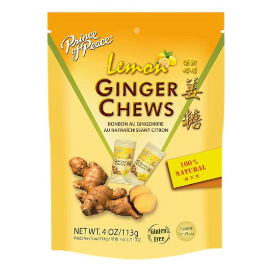 PRINCE OF PEACE CHEWS GINGER CANDY 4 OZ