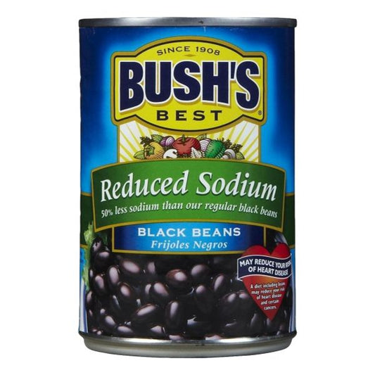 BUSH'S BLACK BEANS RED SODIUM 15 OZ