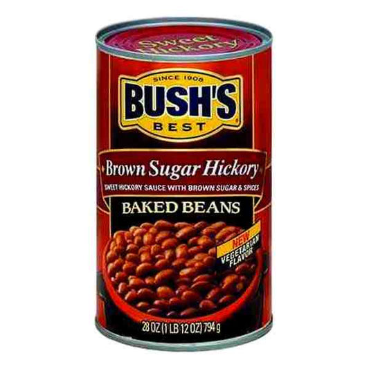 BUSHS BAKED BEANS BROWN SUGAR HICKORY CAN 28oz