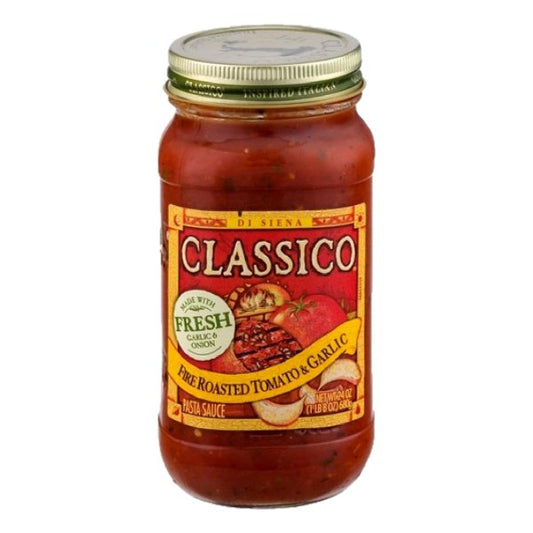 CLASSICO FIRE ROASTED TOMATO & GARLIC  PASTA SAUCE 24 oz